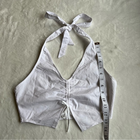 H&M White HalterNeck Drawstring Top - Picture 4 of 7